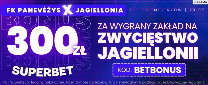 Panevezys - Jagiellonia kurs 150.00